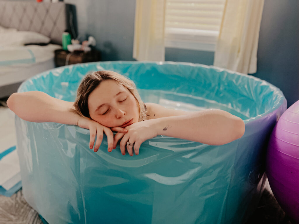 me tired laboring in the birth pool